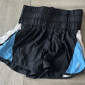 Free People Movement- High Waisted- Black and Blue Athletic Shorts  size medium